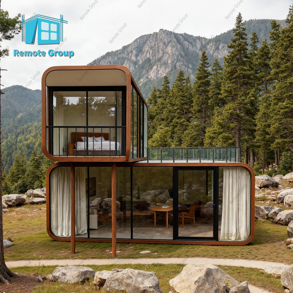 Wholesale Ready To Shipping Apple Homes Prefab Houses Container Tiny Houses Outdoor Office Pod Prefabricated Houses Apple Cabin