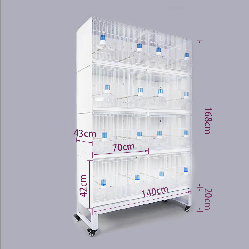 Heavy Duty 70cm Stackable Breeding Aviary Bird Cage Professional Metal Parrot Cage for Multiple Birds