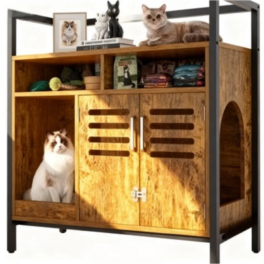 Modern Multi-Function Wood Cat Villa