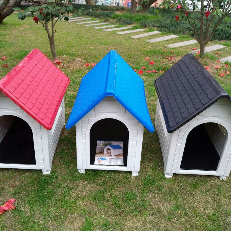 Modern Outdoor Foldable Plastic Dog Kennel Sustainable Pet Shelter with Animal Pattern for Living Room Dog House