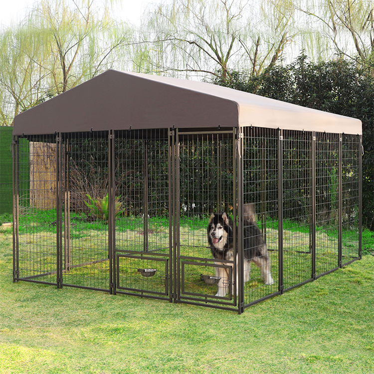 Breathable Safe Rainproof Waterproof Eco-Friendly Large Heavy Duty Multiple Outdoor Enclosure Dog House Run Kennel Cages Nature