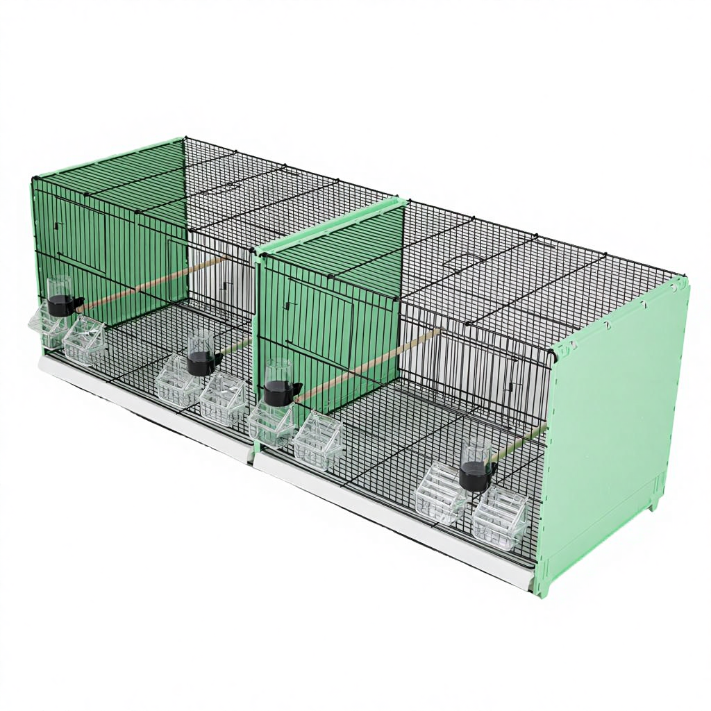 Iron Bird Breeding Cage Modern Style with Solid Pattern Removable Plastic Tray Spacious Easy Clean for Home