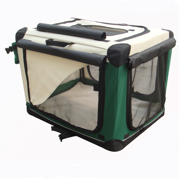 Fashion L Dog Carrier Pet Transport Box Dog Cage with Washable Cover and Soft Cushion