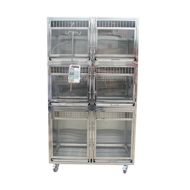 Pujia Wholesale Large Cat Pet Dog Small Animal Cages Stainless Steel Breeder Stackable Cage