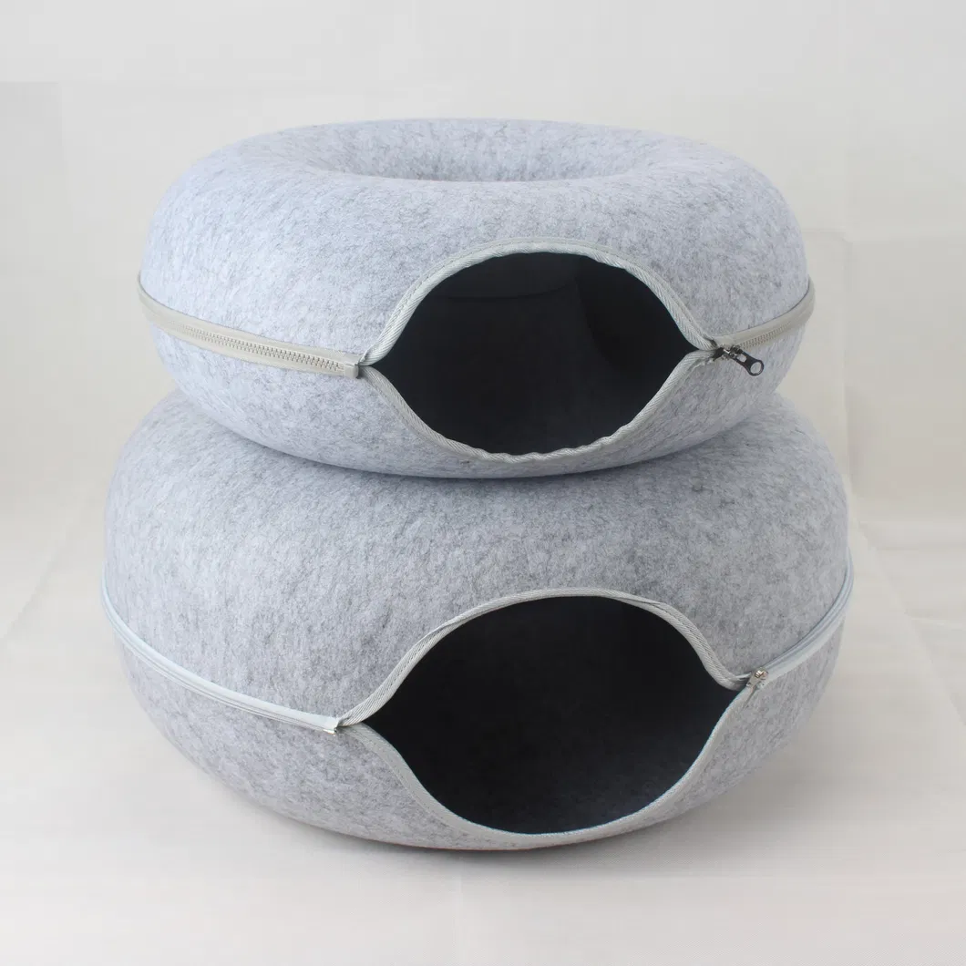 Wholesale New-Style Customized Design Popular Colorful Breathable Fabric Pet Cat Donut Bed Cat Tent House