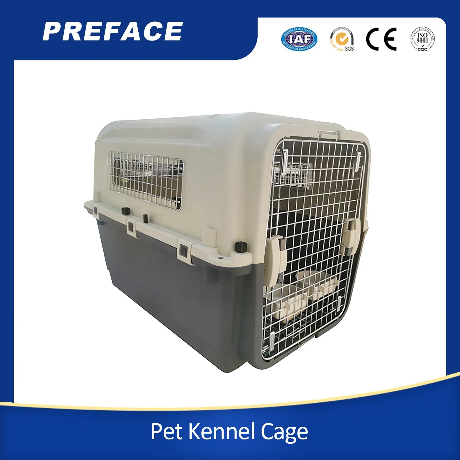 Wholesale Multi Size Airlines Approved Heavy Plastic Pet Cats and Dogs Outdoor Travel Dog Nest Bracket Flat Noodles Cage
