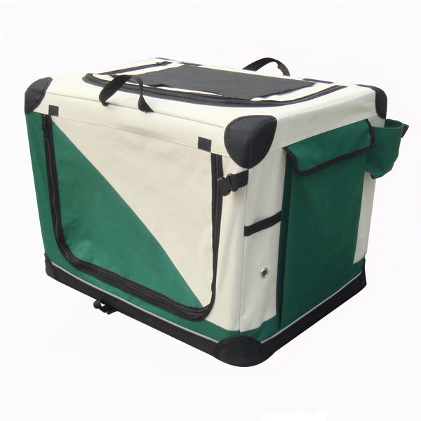 Fashion L Dog Carrier Pet Transport Box Dog Cage with Washable Cover and Soft Cushion