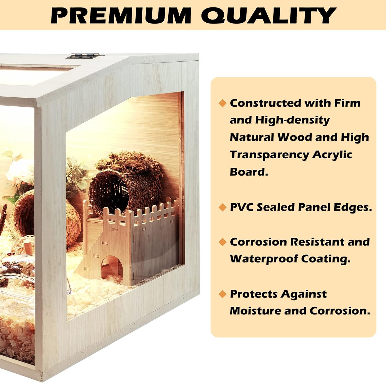 USMILEPET Best Seller Wood Hamster Cage Hamster Houses Small Animals Climbing Cage Openable Top For Hamster Habitat