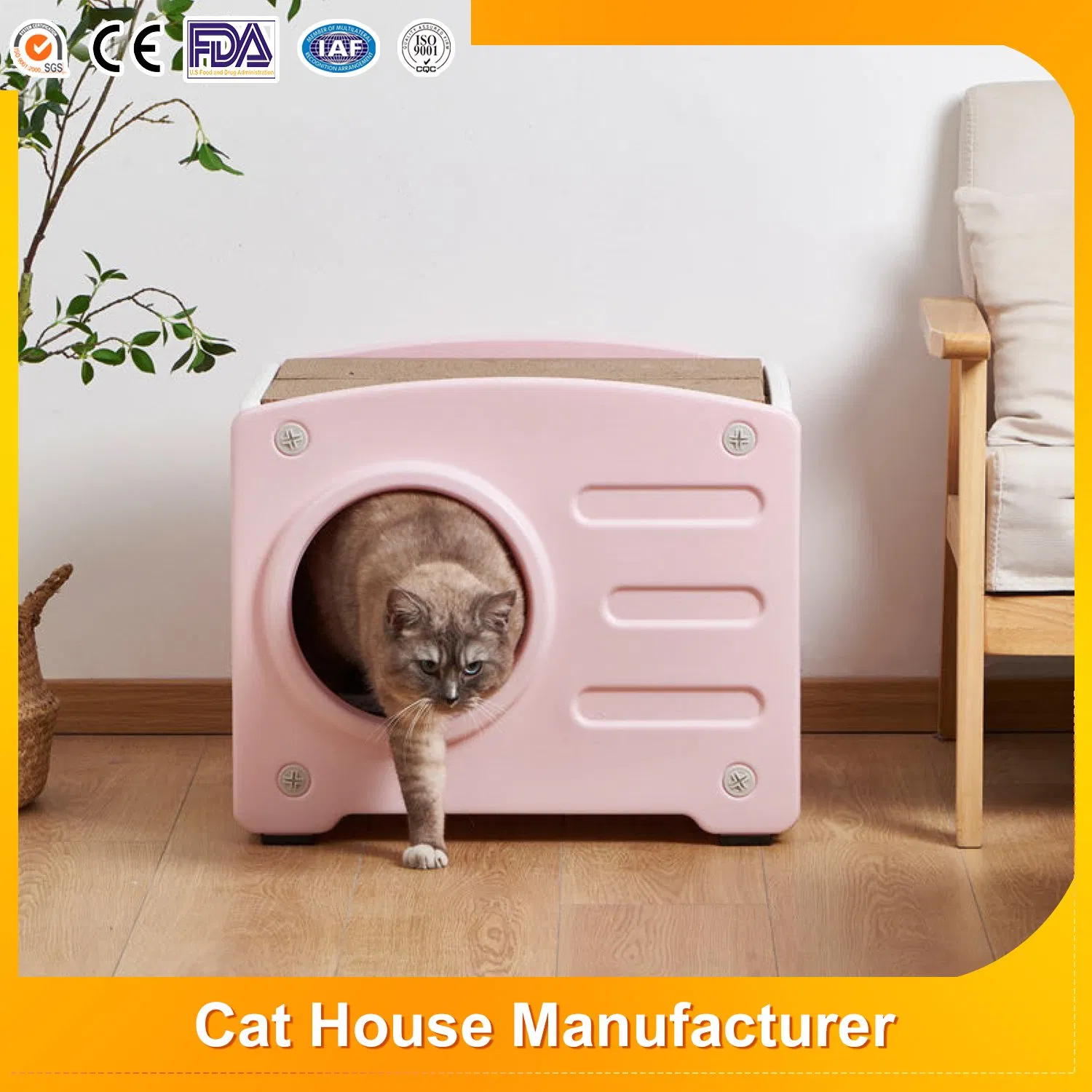 Easy to Install Cat Nap Sleeping House in TV Style Dog Cave Bed Dog Kennel Furniture Animal Cage Pet House