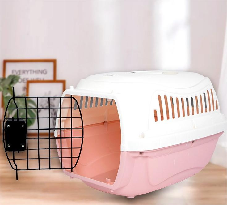 Plastic Portable Cat Dog Luxury Air Carrier Cage Airline Approved Pet Travel Box