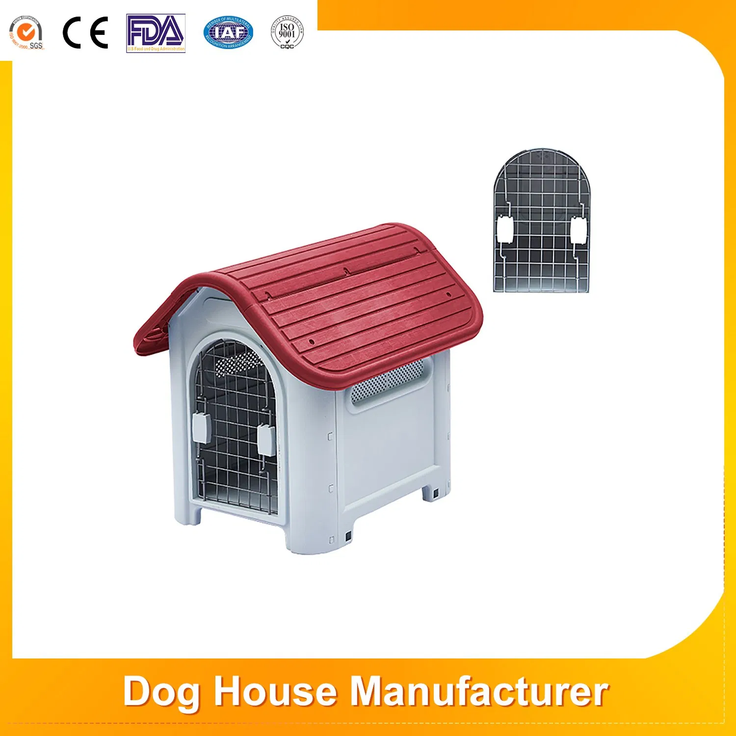 Big Home Furniture Dog House All-Season Availability Outdoor/Indoor Luxury Cat Crate Kennel Eco-Friendly Waterproof Durable Plastic Pet House with Window