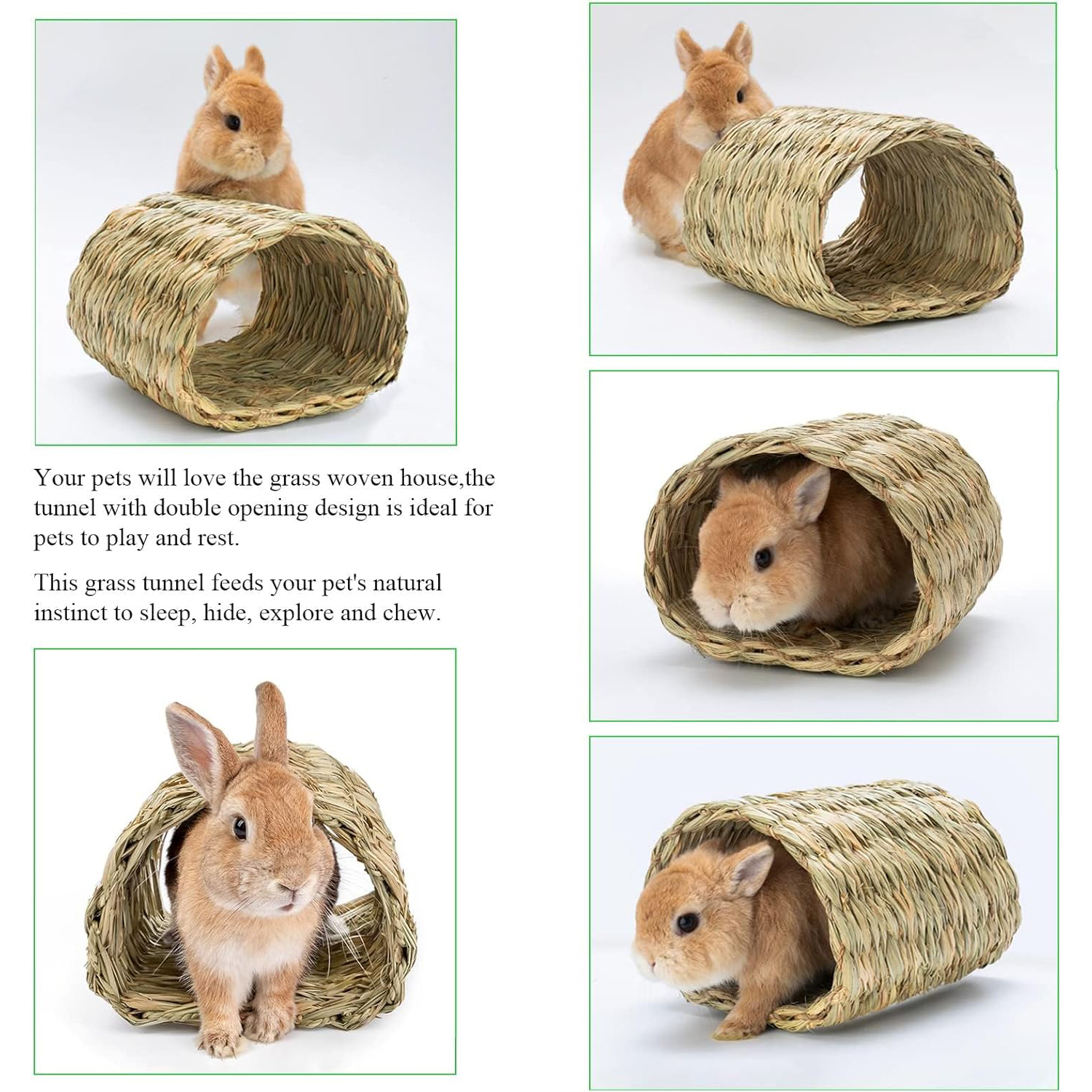 Hot Selling Woven Toy for Rabbit Chinchilla Hamster Small Animal Playhouse Rabbit Cage and Nesting Box Sleeping made in Vietnam