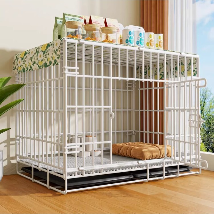 Luxury Iron Breathable Dog Cage for Mini/Small/Medium Dogs Modern Indoor Pet Fence Not Occupying Space