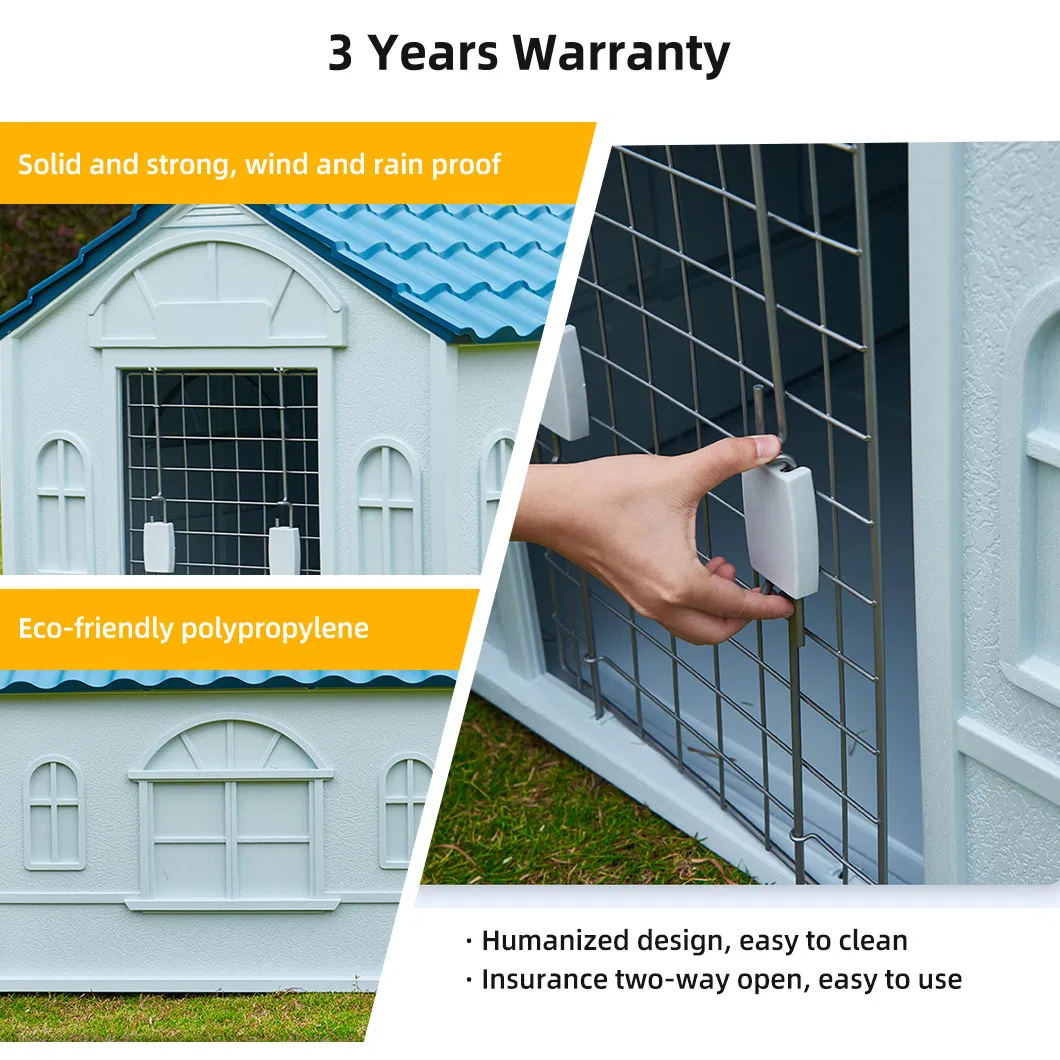 Factory Modern Eco Friendly Outdoor/Indoor Luxury Pet Villa Cats Cage Foldable House PVC Large Pet Dog House for Sale