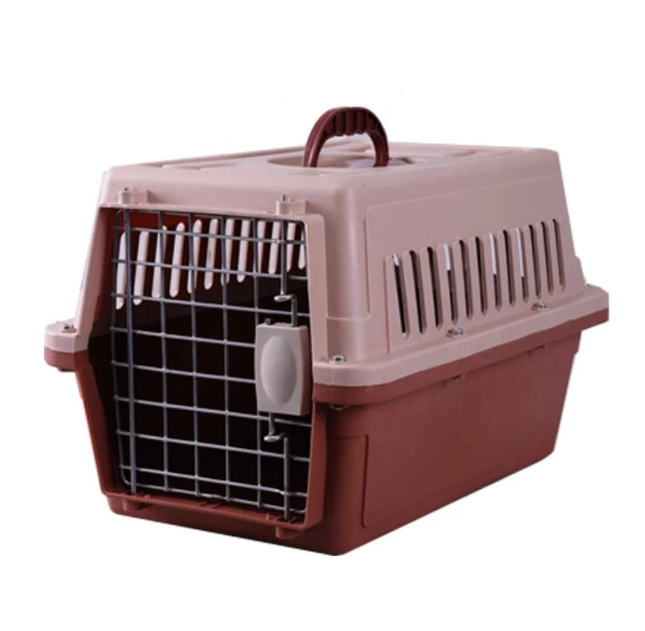 High Quality Ventilation Airlines Approved Plastic Travel Pet Cage Outdoor Pet Airplane Box