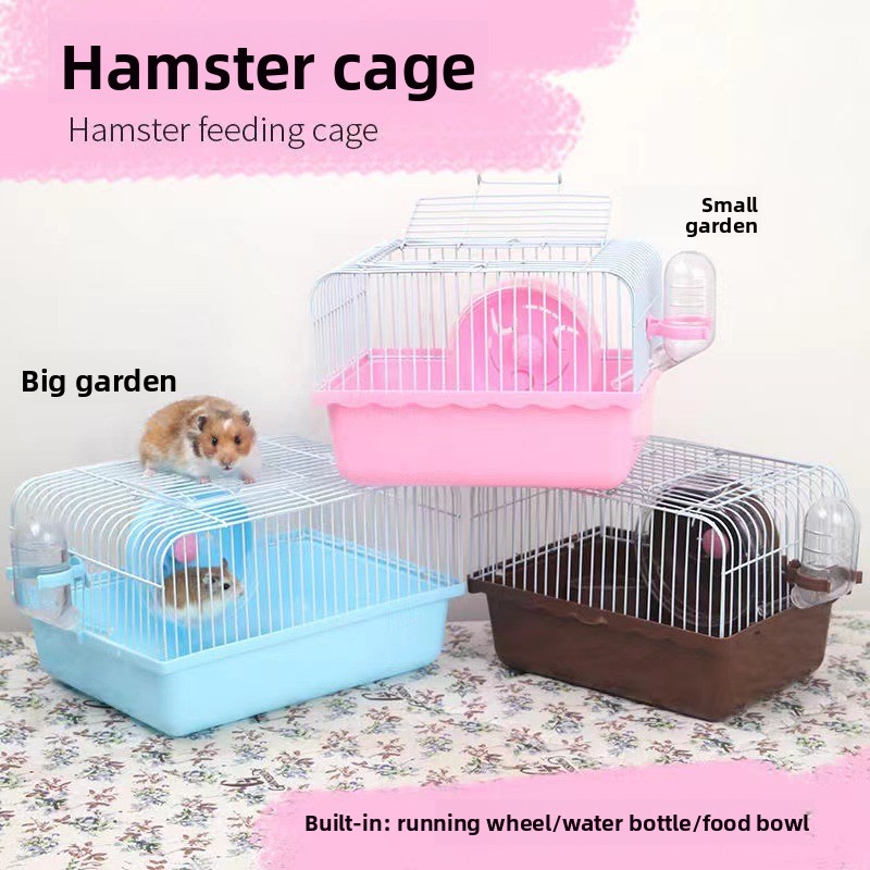 New Design Custom Cheap Solid Plastic Hamster Cage With Ventilation Cartoon Style Indoor Use For Small Pets