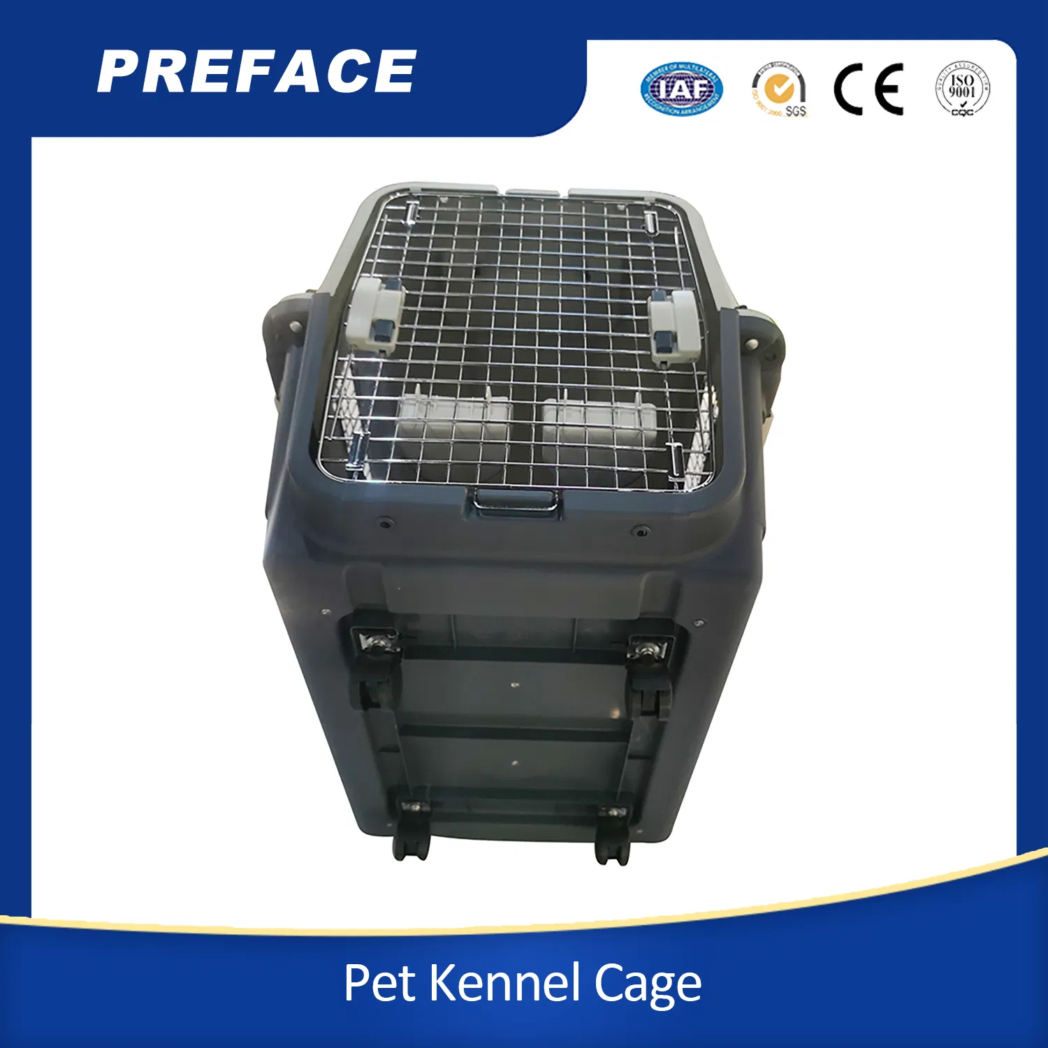 Wholesale Multi Size Airlines Approved Heavy Plastic Pet Cats and Dogs Outdoor Travel Dog Nest Bracket Flat Noodles Cage