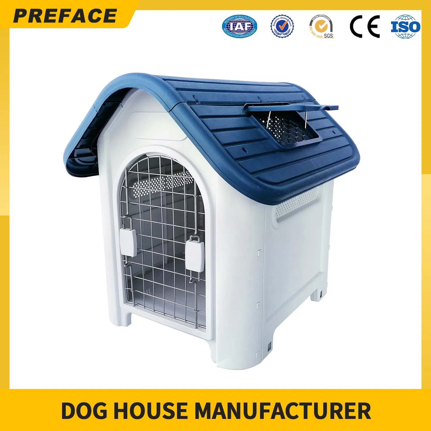 OEM Waterproof Comfortable Luxury Outdoor Safe Non Toxic Indoor and Outdoor Large Plastic Pet House Suitable for Big Dog