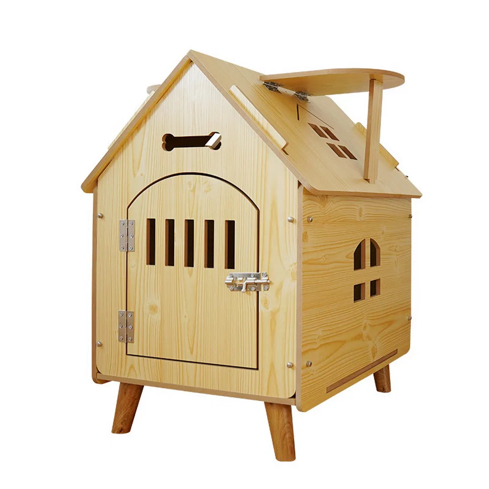 Wholesale Eco-Friendly Medium Luxury Removable Wooden Indoor Outdoor Pet Cat Dog House