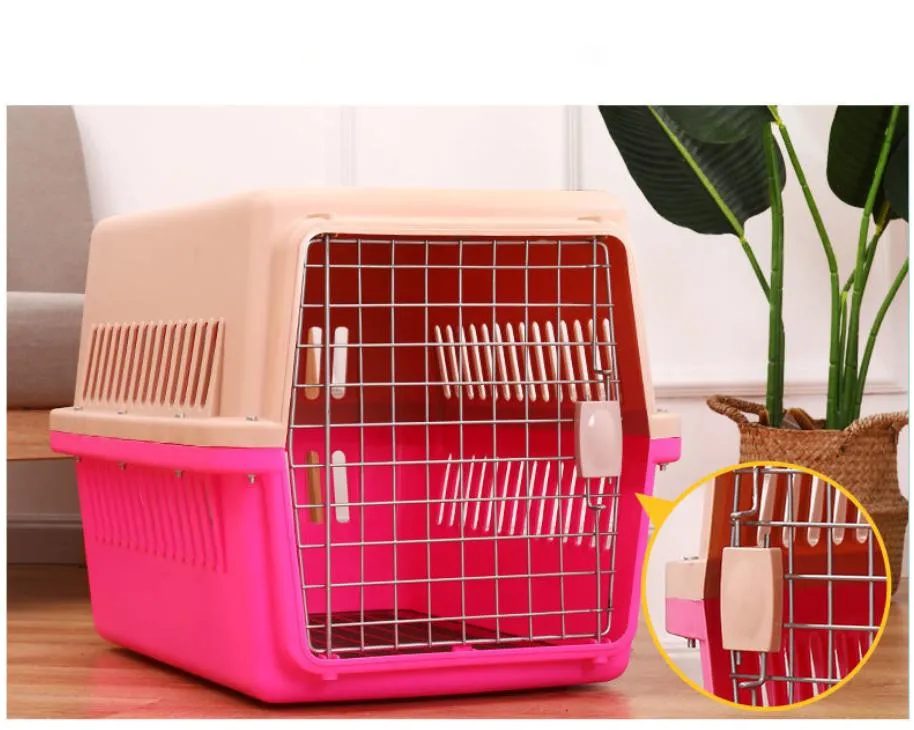 High Quality Ventilation Airlines Approved Plastic Travel Pet Cage Outdoor Pet Airplane Box