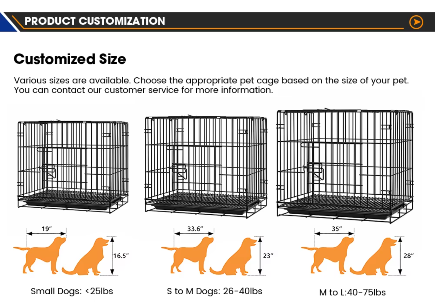 Extra Spacious General Pet Cage Equipped With Full Removable Tray Easy Cleaning Maintain Hygiene Control Odor for Long Term Use
