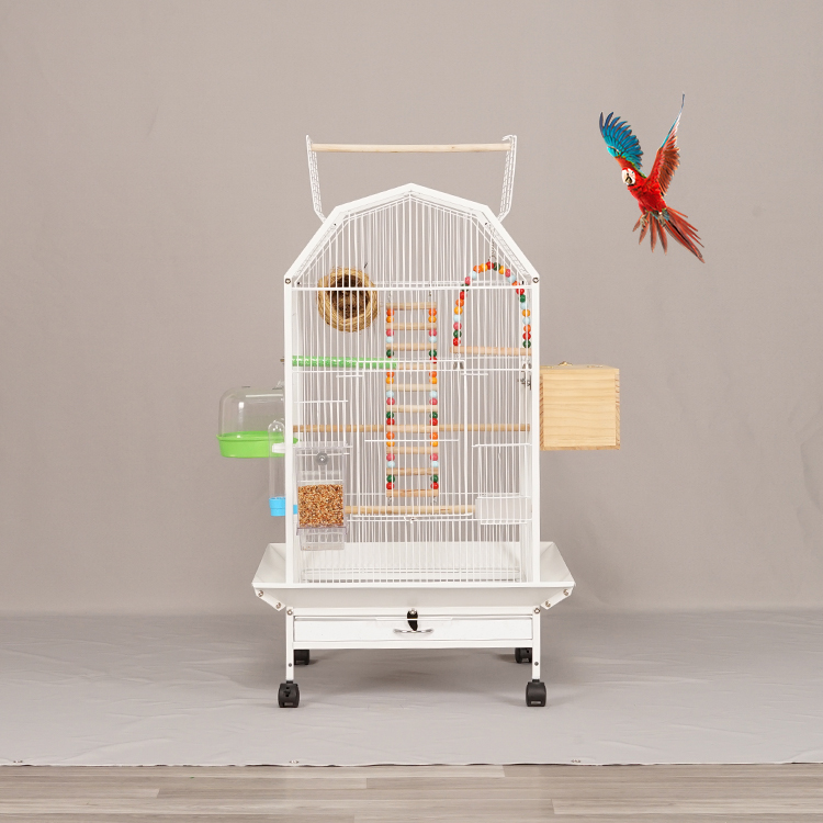 Heavy Duty Rolling Large Bird Cage With Wheels for Sale 46x46x94cm Removable Tray for Parrots Easy Move &amp; Clean Home Aviary