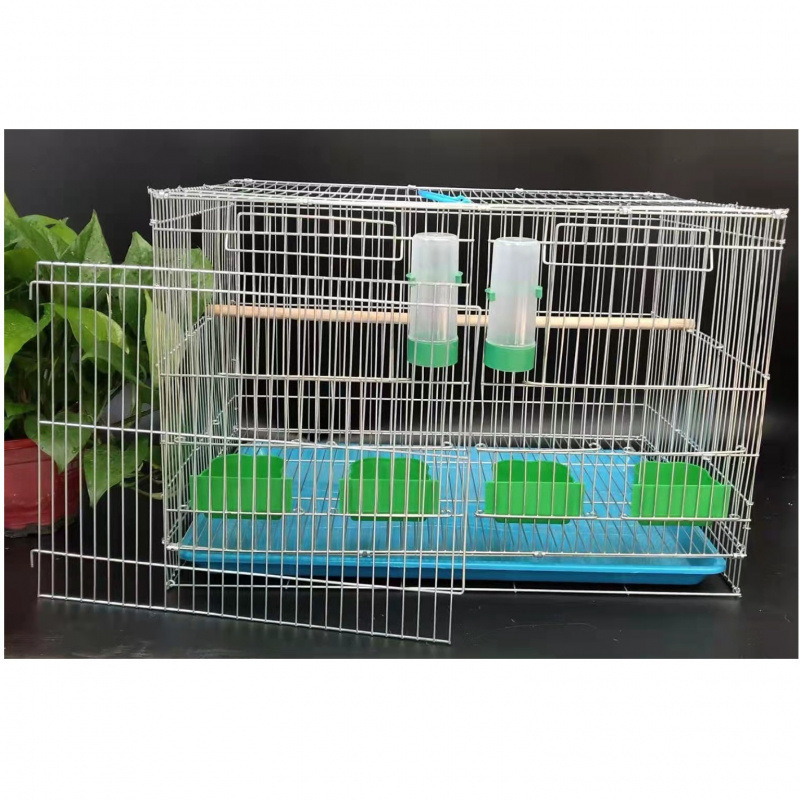 Geshifeng Classic 60*27*40cm Iron Wire Durable Eco-Friendly Canary Goldfinch Breeding Cages Partitioned Stacked Bird Cage for