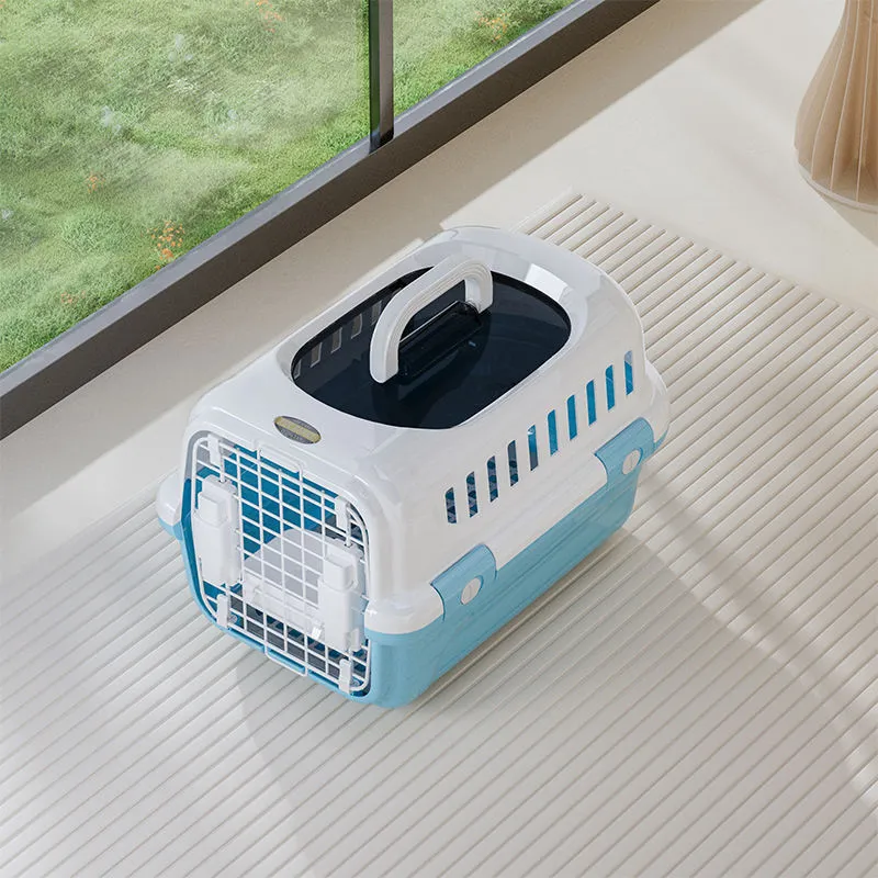 New Design Red Airline Shipping Approved Plastic Travel Transport Cage for Dogs