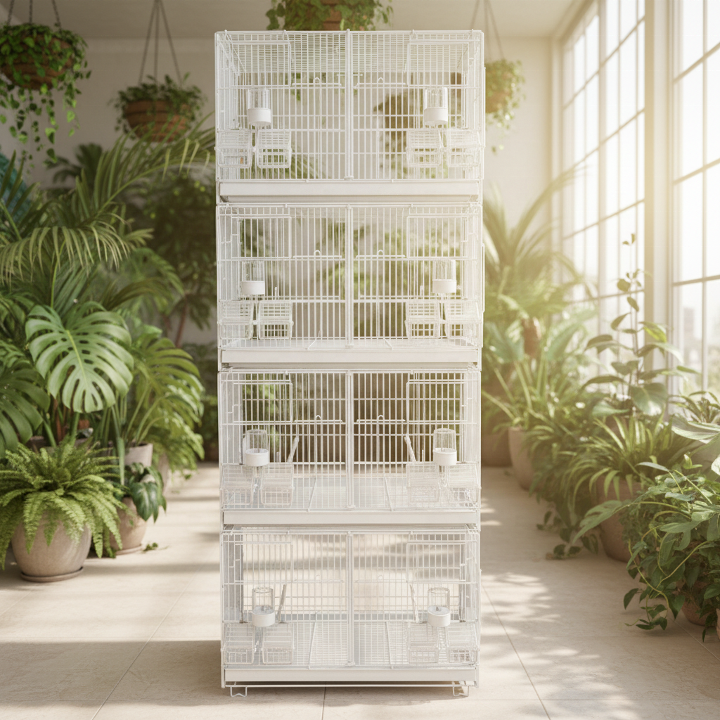 High Quality Durable Stable Stacking Eco-Friendly BPA Free Stackable Breeding Birds Cage Big Metal Bird Cage for Canary