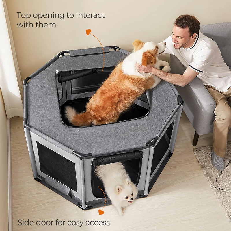 Pet Enclosure Octagonal Waterproof Tent Collapsible Pet Tent Breeding Cage Baby Box Dog Cat Delivery Room Isolation Room