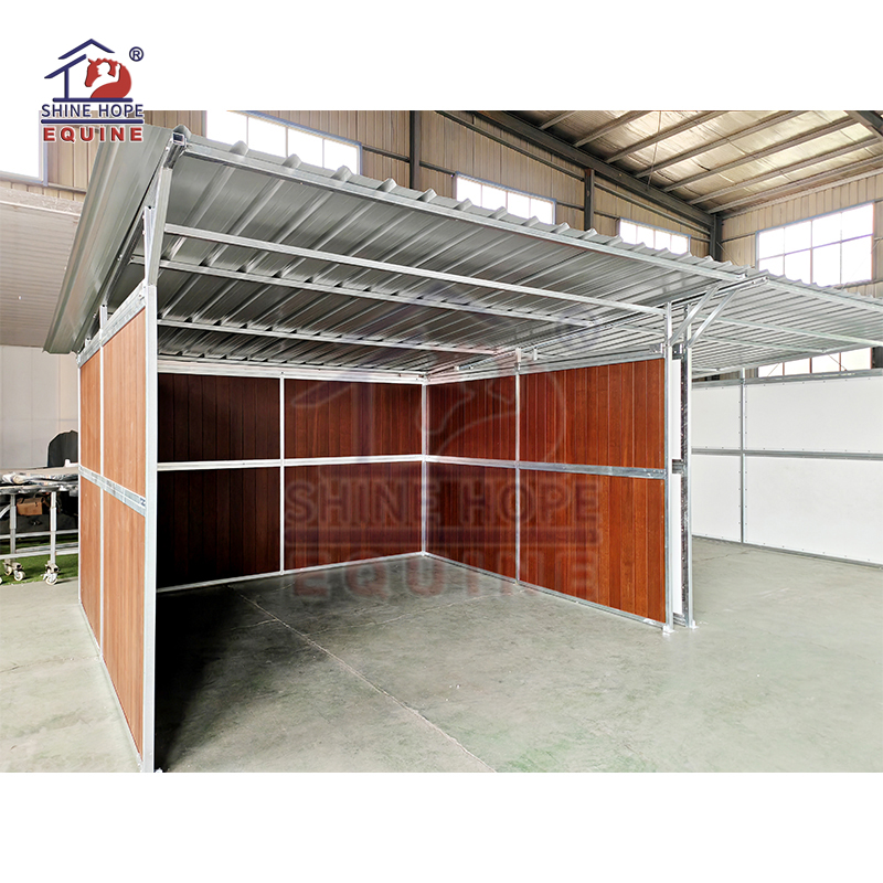 Horse shelter with Bamboo wood panel