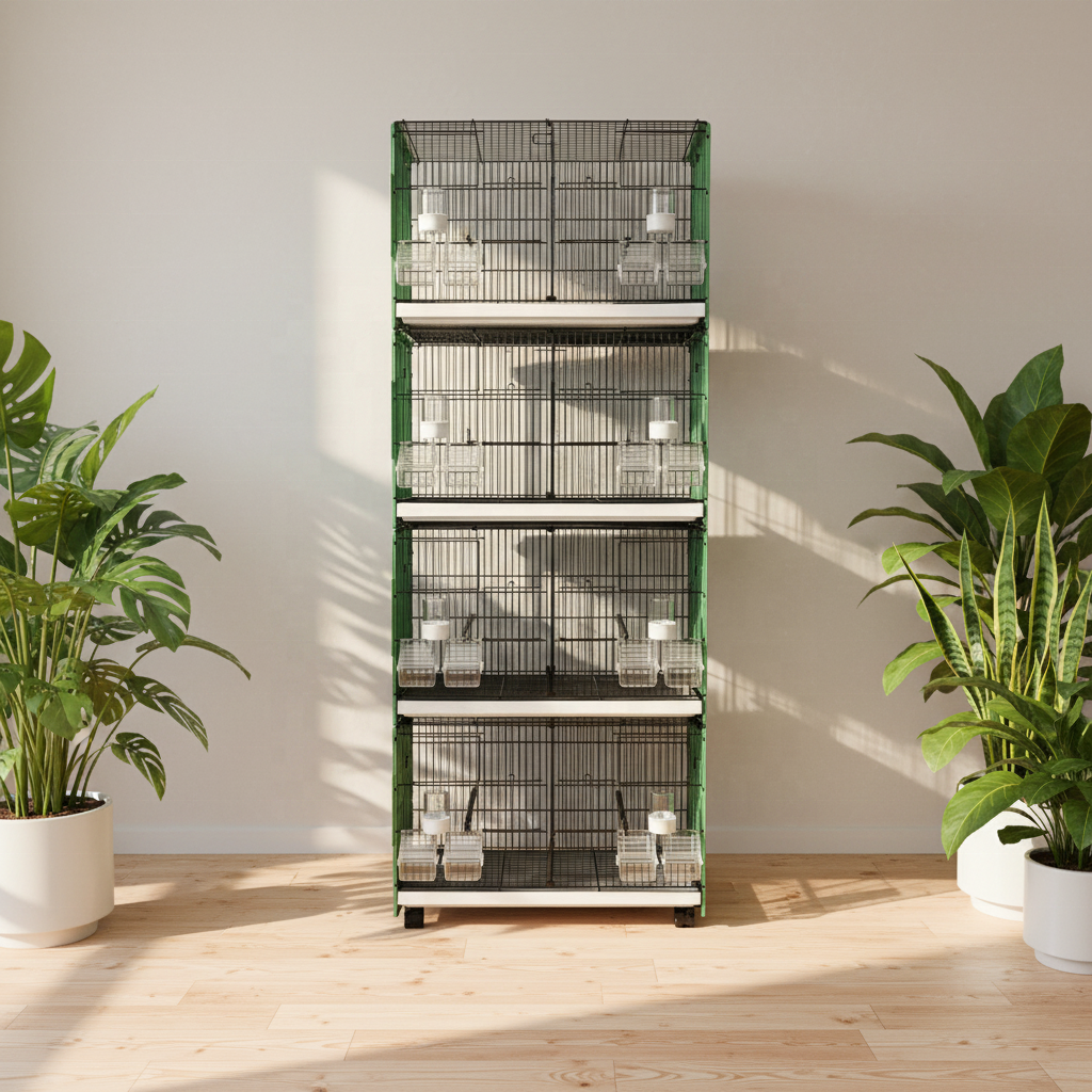 High Quality Durable Stable Stacking Eco-Friendly BPA Free Stackable Breeding Birds Cage Big Metal Bird Cage for Canary