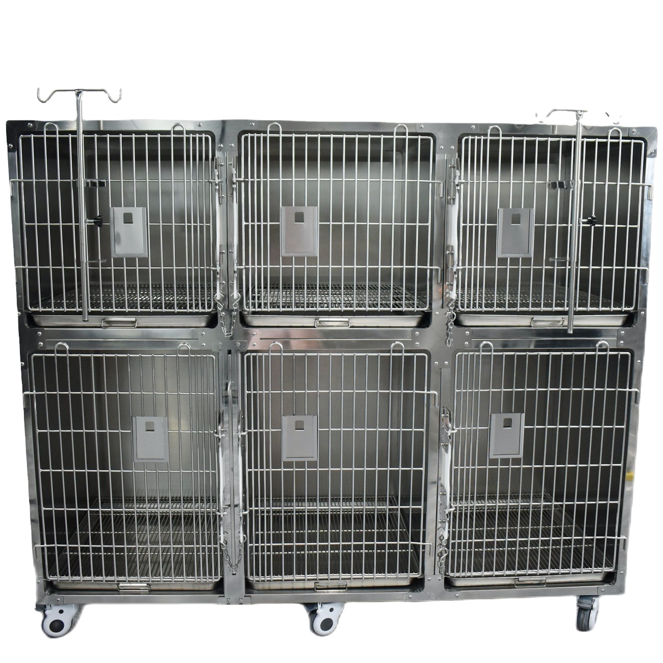 Heavy Duty Large Small Stainless Steel Animal Vet Puppies Pet Dog Kennel Kennels Cat Cages Crate Crates Cage Bank for Dogs