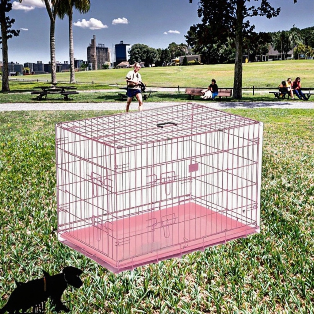 Foldable Rust-Proof Portable Pet Cage for Small and Medium-sized Dogs Bird Supplies