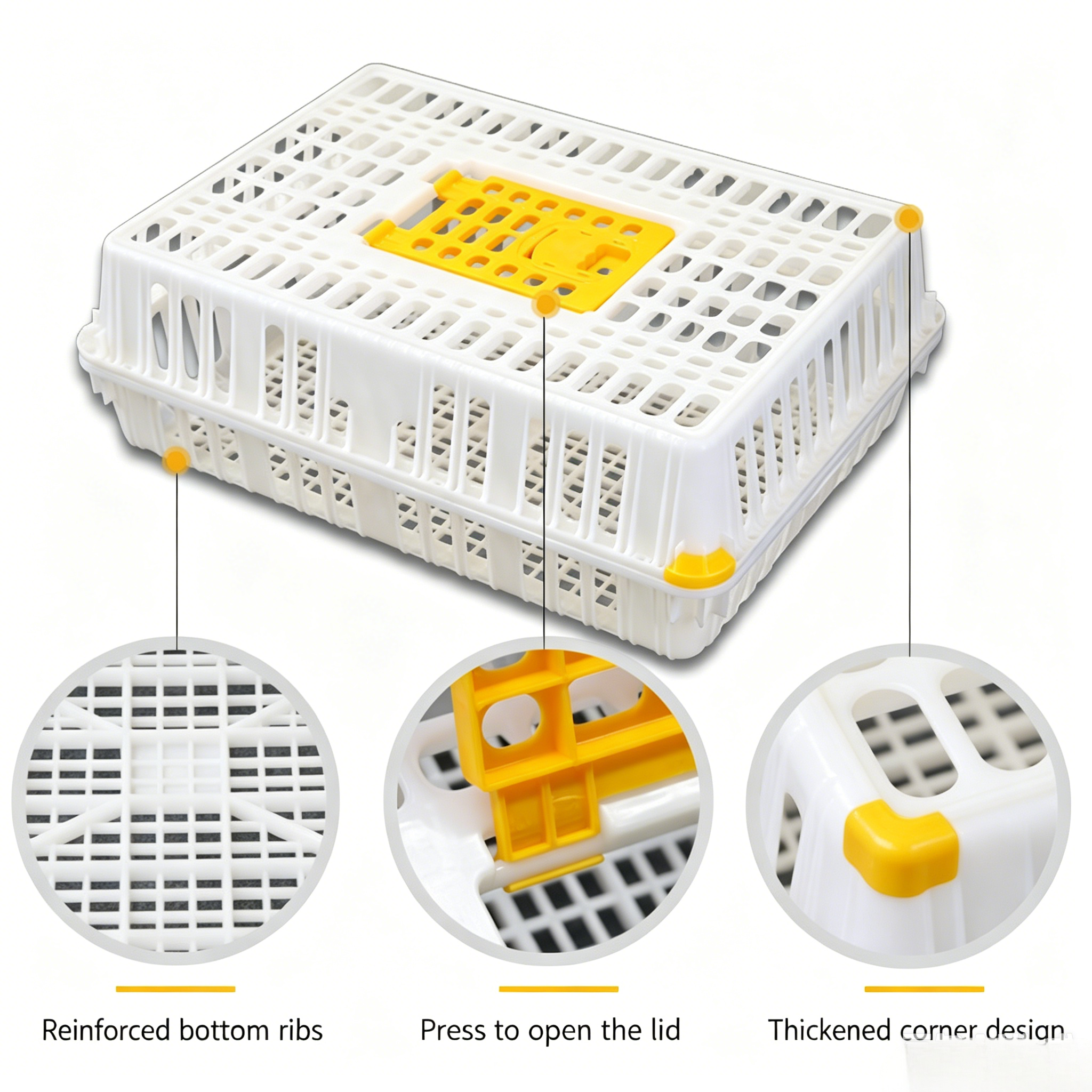 Chicken Transport Crates Quail Transport Box Crate Poultry Farm Equipment Quail Cages Plastic Training Box Transport Cage
