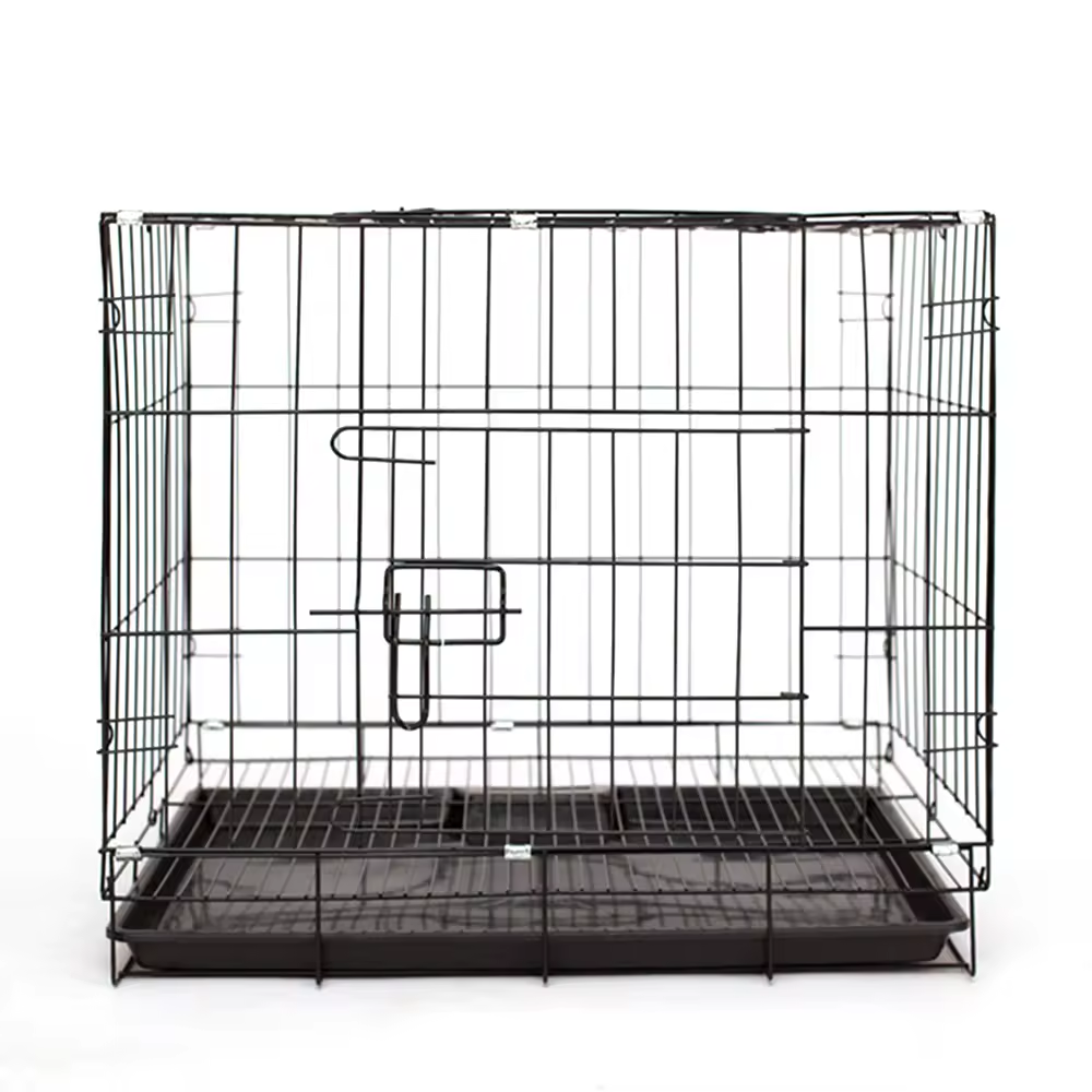 2026 New Trend Foldable Collapsible Metal Dog Crate Metal Kennels Stackable Pet Dog Cages for Small Large Dog