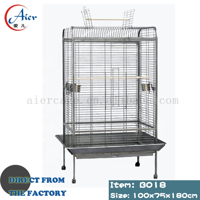Wholesale Medium Stackable Wrought Iron Bird Cage Animal Pattern Removable Tray Easy Clean for Parakeet Finch Wedding Decor