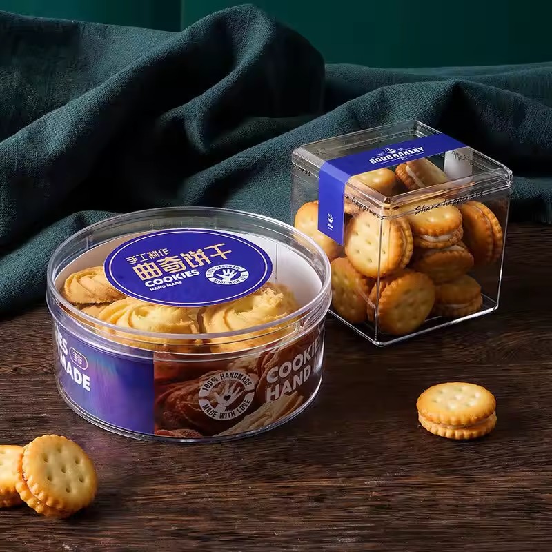 Popular Plastic Boxes Acrylic Transparent Biscuit Clear Square Pastry Plastic Tiramisu Dessert Cake Box