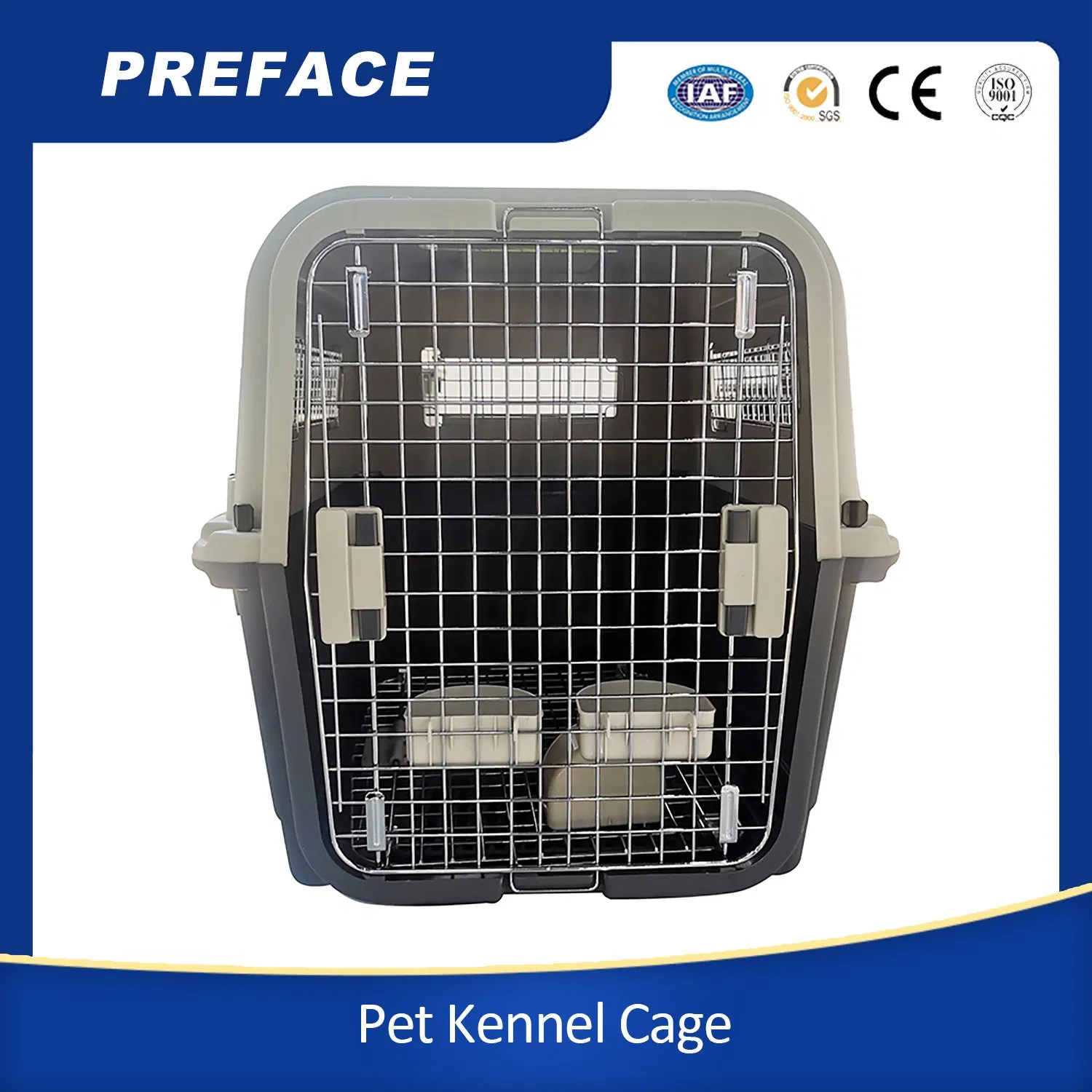 Wholesale Multi Size Airlines Approved Heavy Plastic Pet Cats and Dogs Outdoor Travel Dog Nest Bracket Flat Noodles Cage