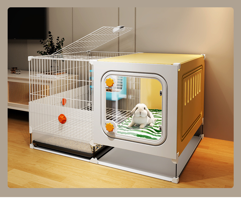 Oversized Dutch Pig Guinea Pig Dwarf Rabbit Cage Solid Pattern Anti-Splash Urine Toilet Simple Plastic House for Small Animals