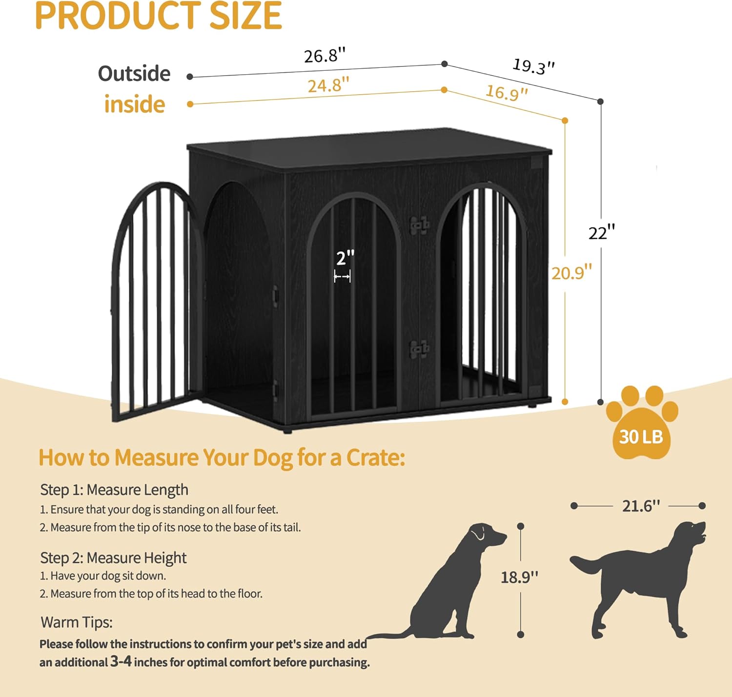 Wooden Dog Crate Detail 7