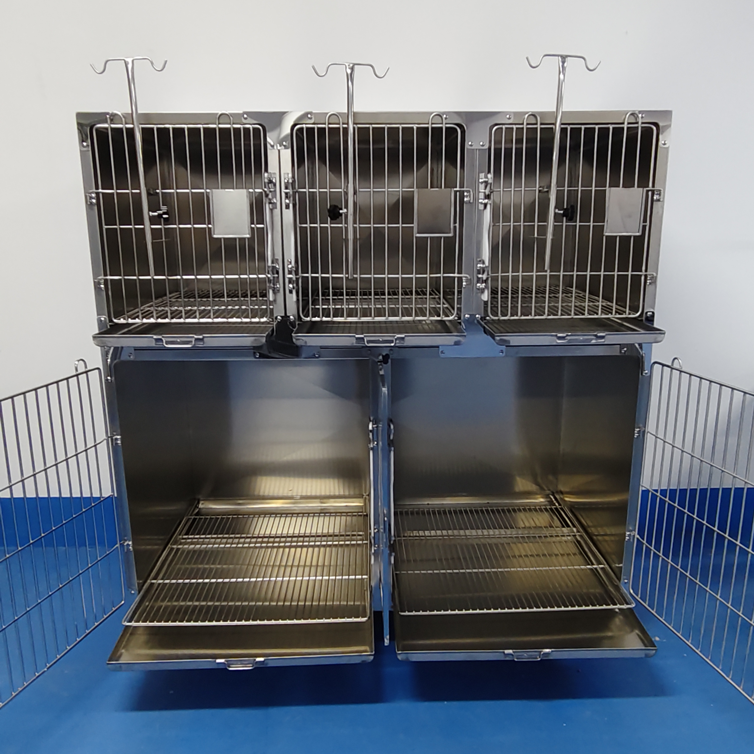 Expandable 2-Level Dog Cage, Easy Disassembly &amp; Washable, Quiet Chew-Proof, Training Crate for Home