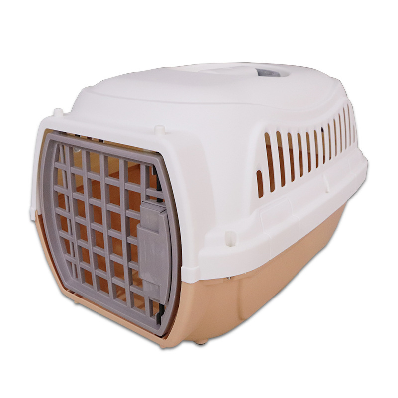 Folding Portable Pet Travel Carrier Cat Plastic Cage