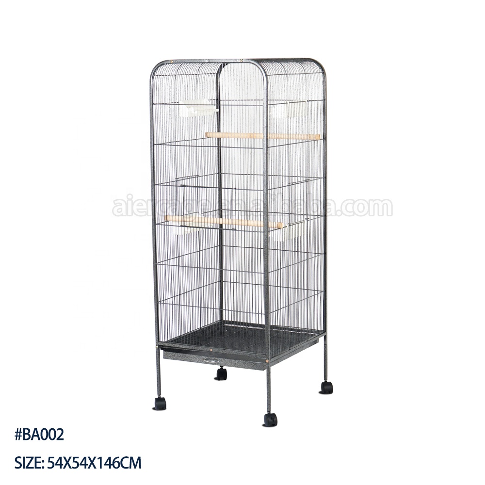 Wholesale Medium Stackable Wrought Iron Bird Cage Animal Pattern Removable Tray Easy Clean for Parakeet Finch Wedding Decor