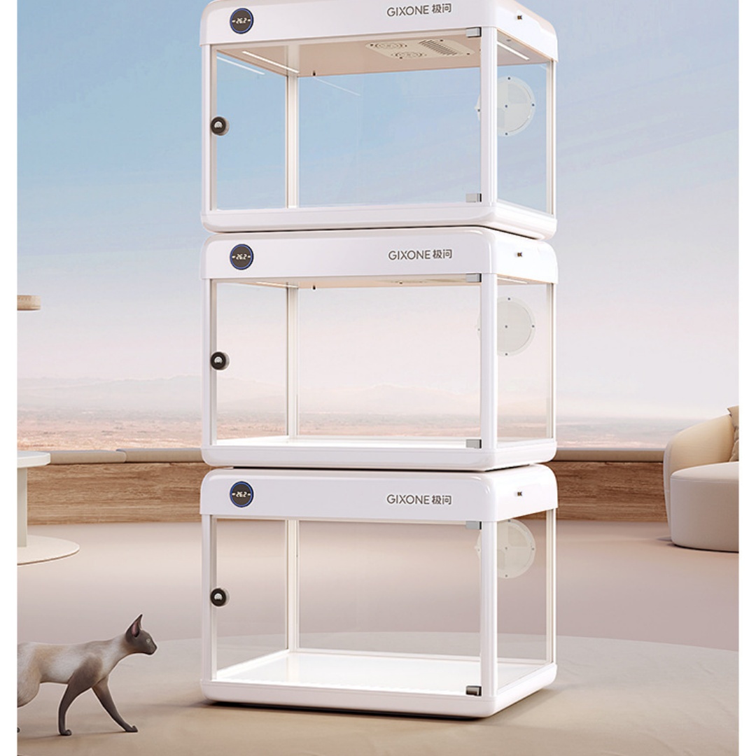 Pet Space Cabin Pet Smart Cabin Display Box Home Cat Villa Fresh Air Cage Cat Sturdy Beautiful Nest Cat Cabinet