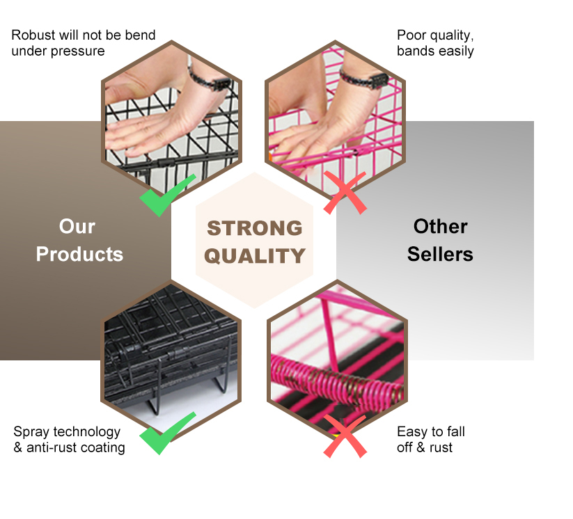 Outdoor Foldable Dog Metal Cage for Large Dogs
