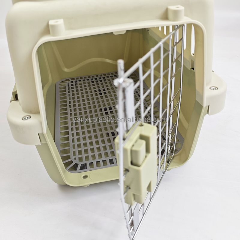 Bulk OEM Pet Travel Carrier Hard Plastic Breathable Button Closure Ventilated Cage for Small Animals Custom Service Available
