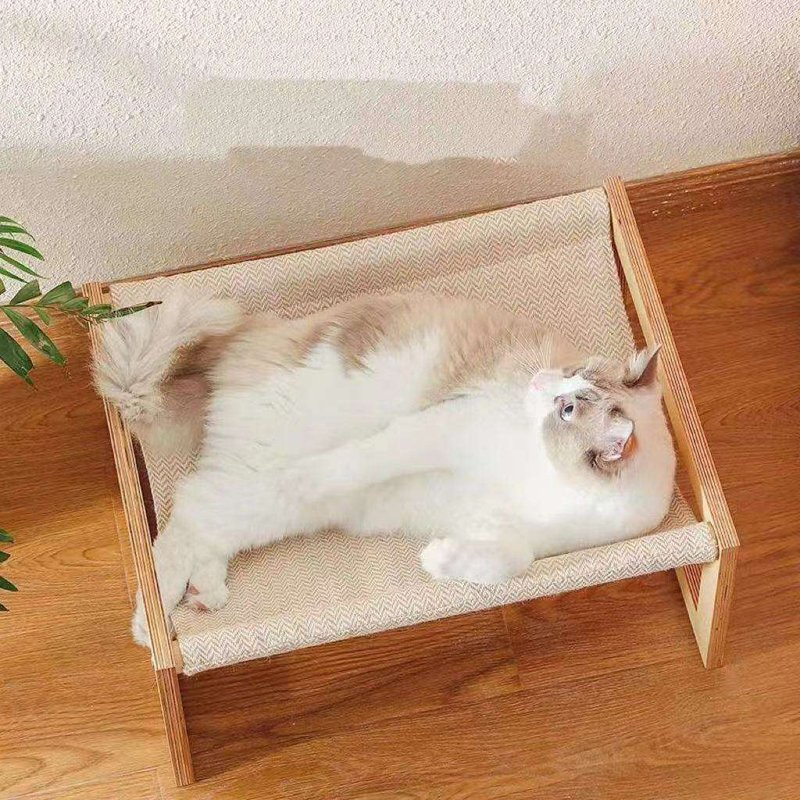 Indoor Adjustable Grass Pet House Cotton Roof Luxury Design Wall-Mounted Cat Hammock Bed for Small Cats Bedroom/Living Room Use