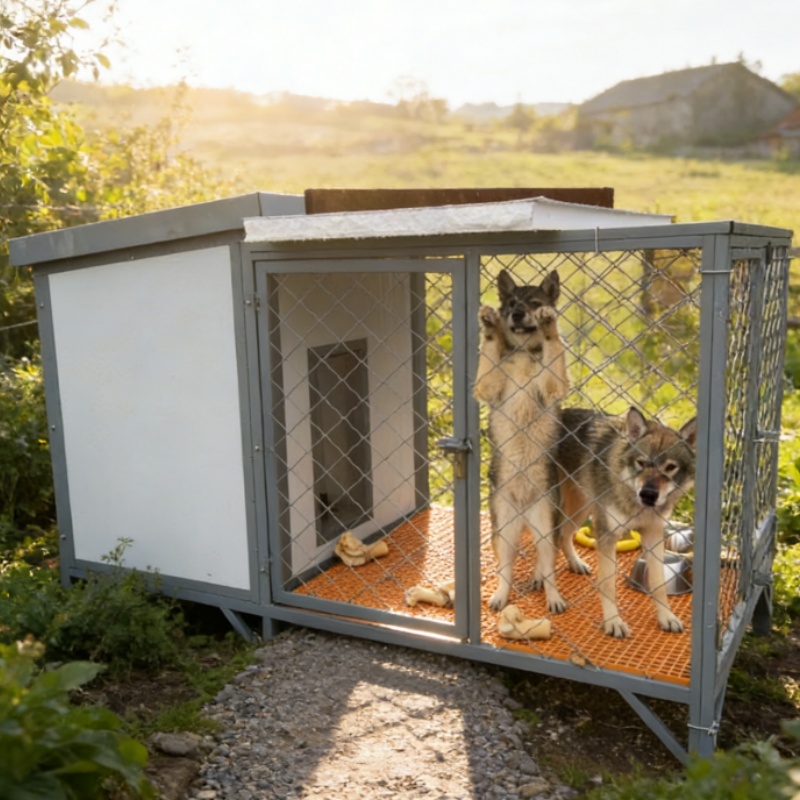 Oak Frame Outdoor Pet Cabin - Heavy-Duty for Permanent Installation