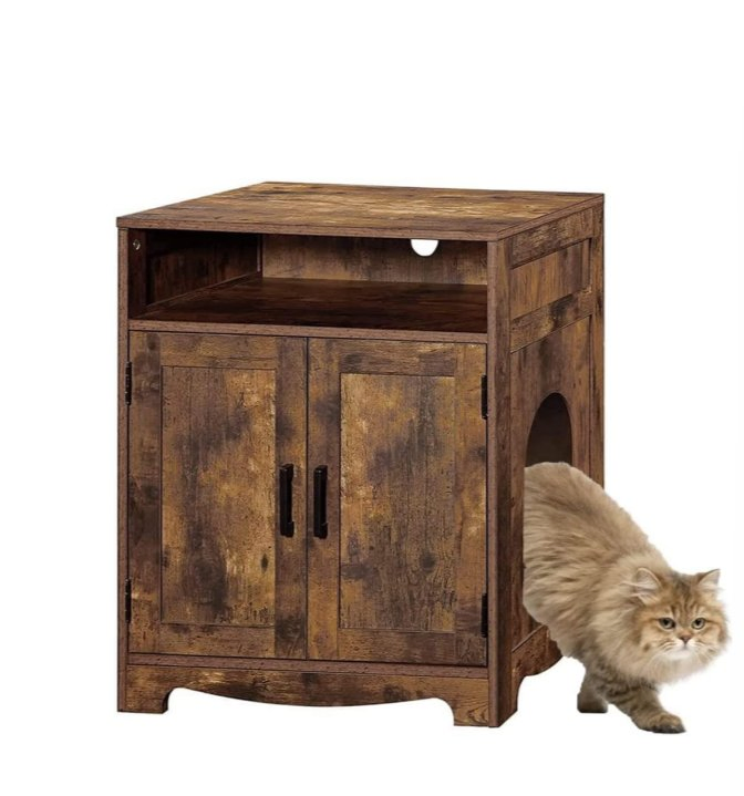 High Quality Wooden Furniture Rustic Brown Cat Pet House